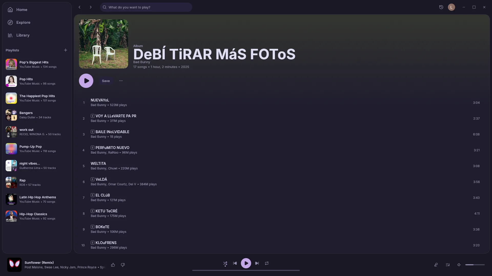 An album page with its header tinted from the cover